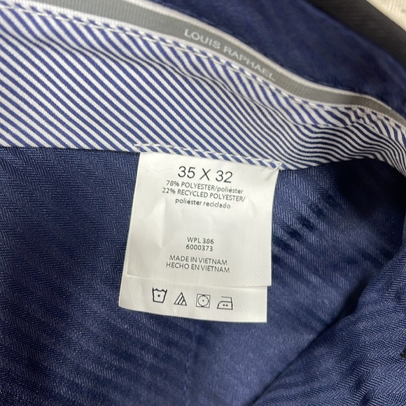 Louis Raphael Comfort Stretch Stria Slim Fit Flat Front Dress Pant - Picture 6 of 11